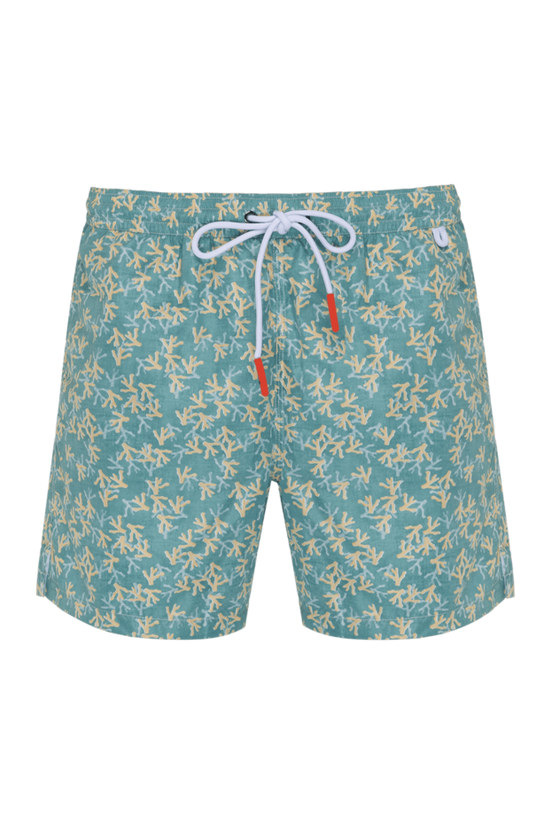 Isaia men's beach shorts green with logo 180412 - photo 1