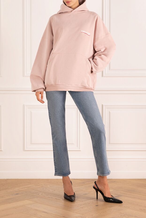 Balenciaga loose-fitting sports cotton hoodie with branded embellishments 180456 - photo 2