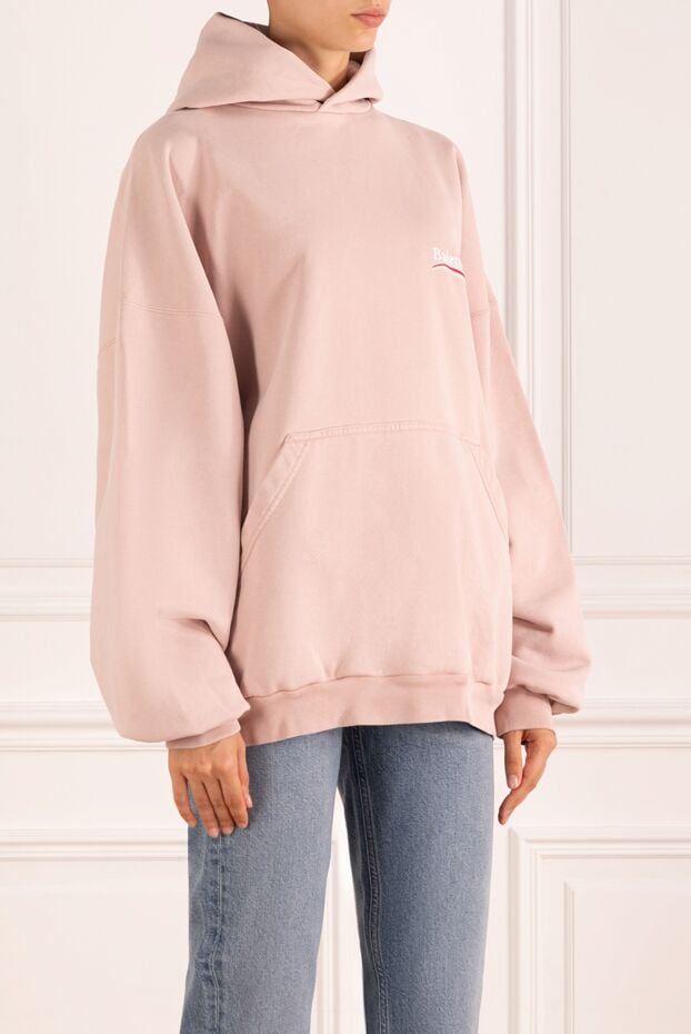 Balenciaga loose-fitting sports cotton hoodie with branded embellishments 180456 - photo 3