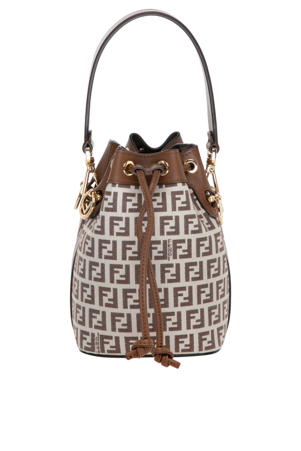Fendi сумка-мішок mon tresor маленького формату з телячої шкіри коричневого кольору 180473 - фото 1