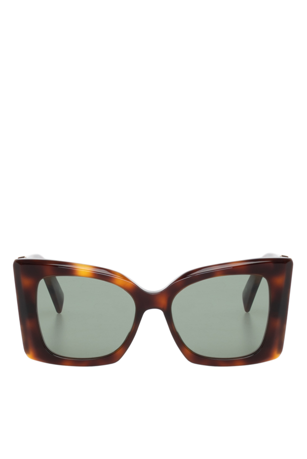 Saint Laurent women's glasses made of plastic brown 180509 - photo 1