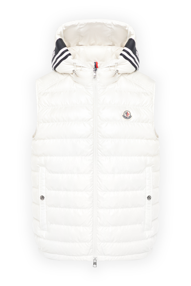 Moncler men's vest with natural down white 180538 - photo 1