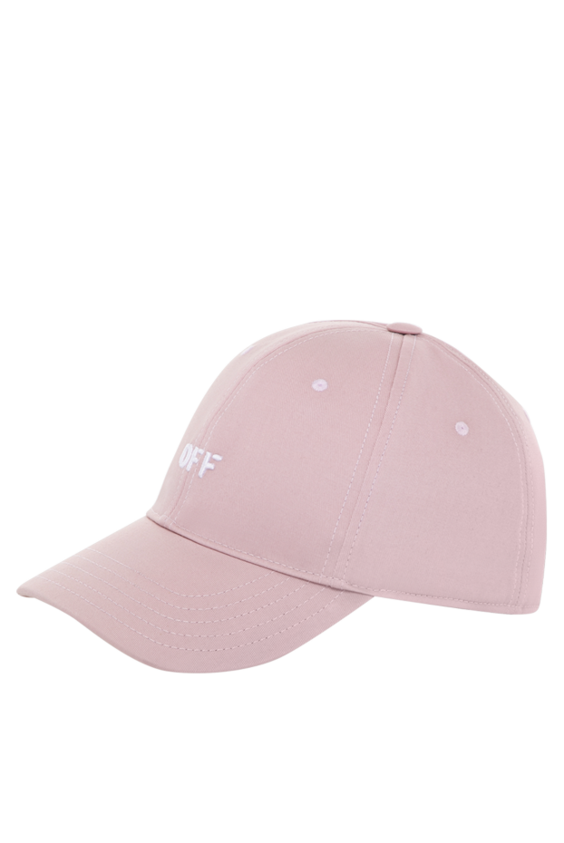 Off-White powder pink cotton cap with a simple logo 180542 - photo 3