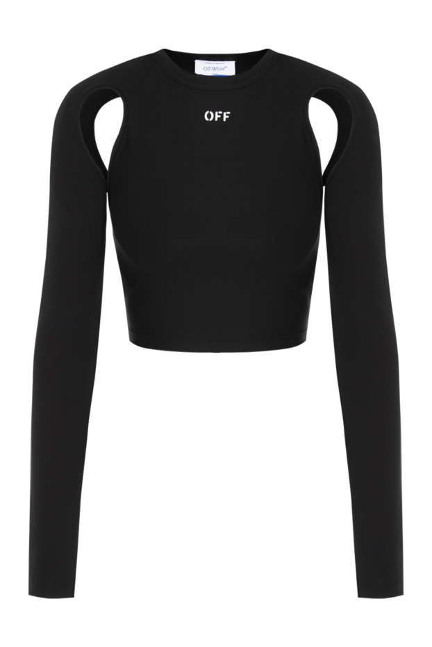 Off-White women's black long-sleeved top with shoulder cutouts 180553 - photo 1