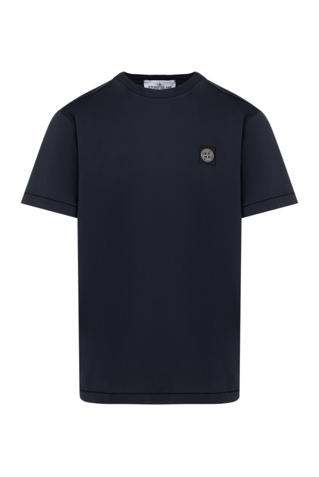 Stone Island dark blue soft cotton t-shirt with logo 180574 - photo 1