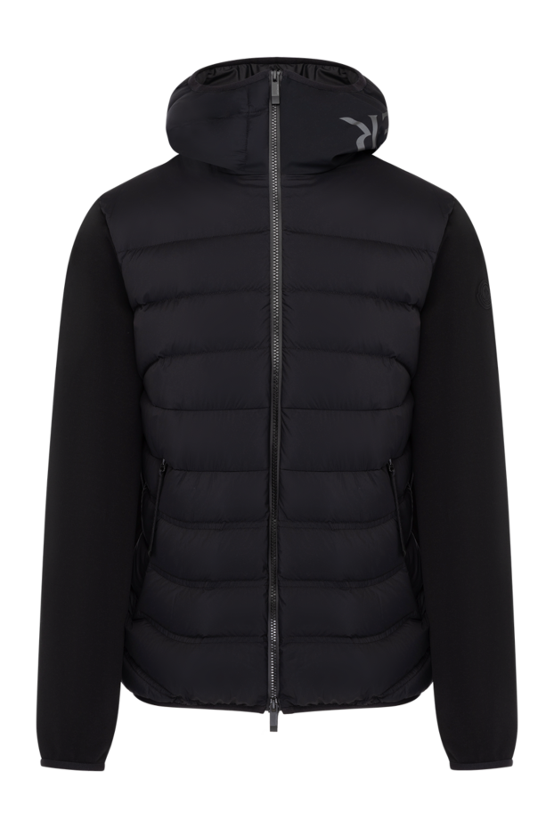 Moncler men's black quilted wool jacket with hood and sleeves 180589 - photo 1