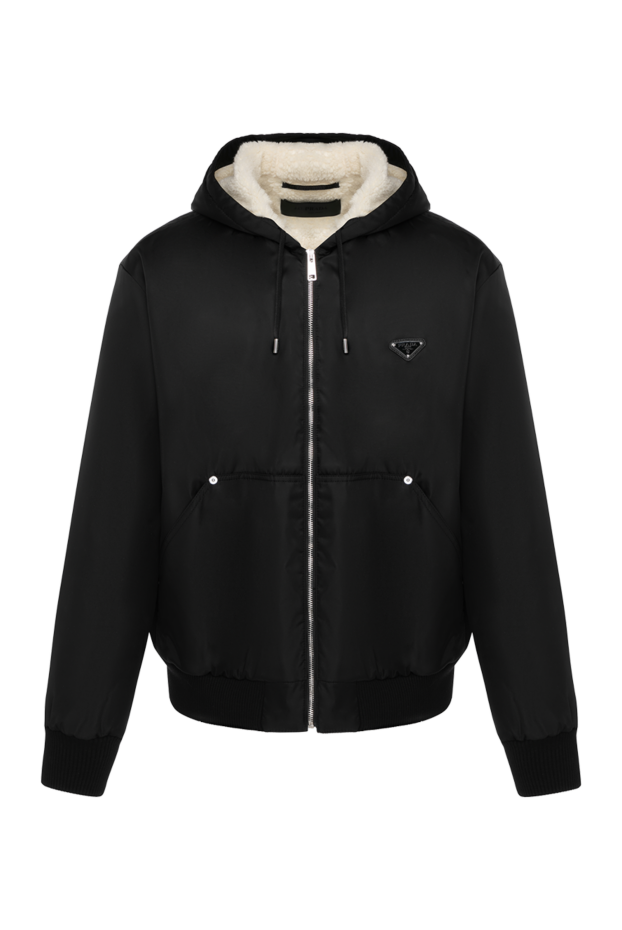 Prada men's black fur jacket with a hood 180618 - photo 1