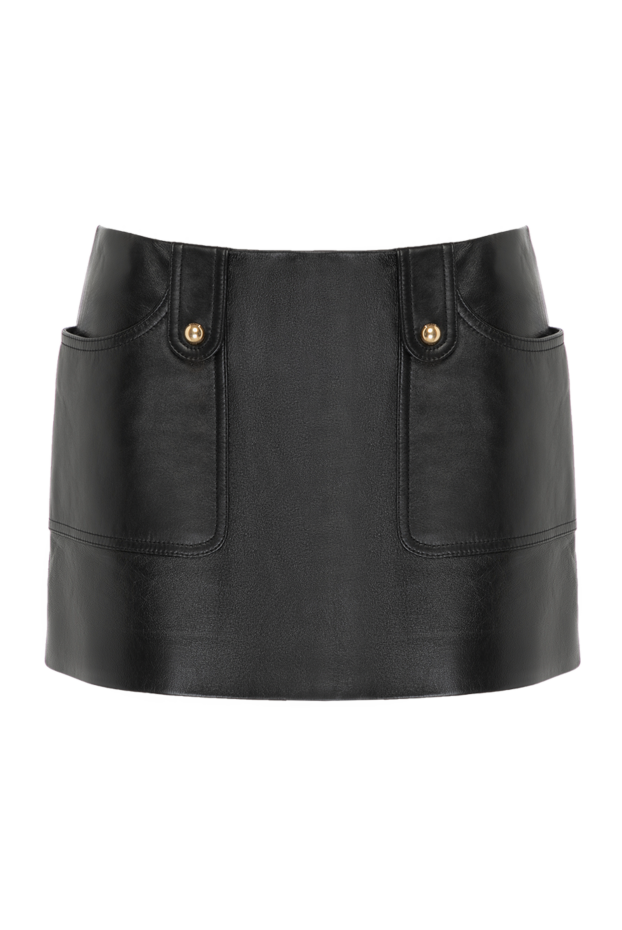Celine leather skirt with textured pockets and an emphasis on the geometry of the hip line 180654 - photo 1
