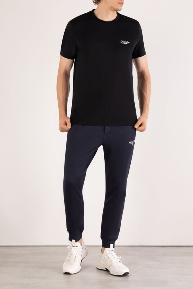 Givenchy classic black cotton t-shirt with 1952 embroidery on the chest 180681 - photo 2