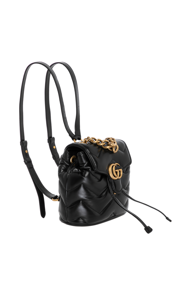 Gucci миниатюрный рюкзак gg marmont черный женский 180742 - фото 3