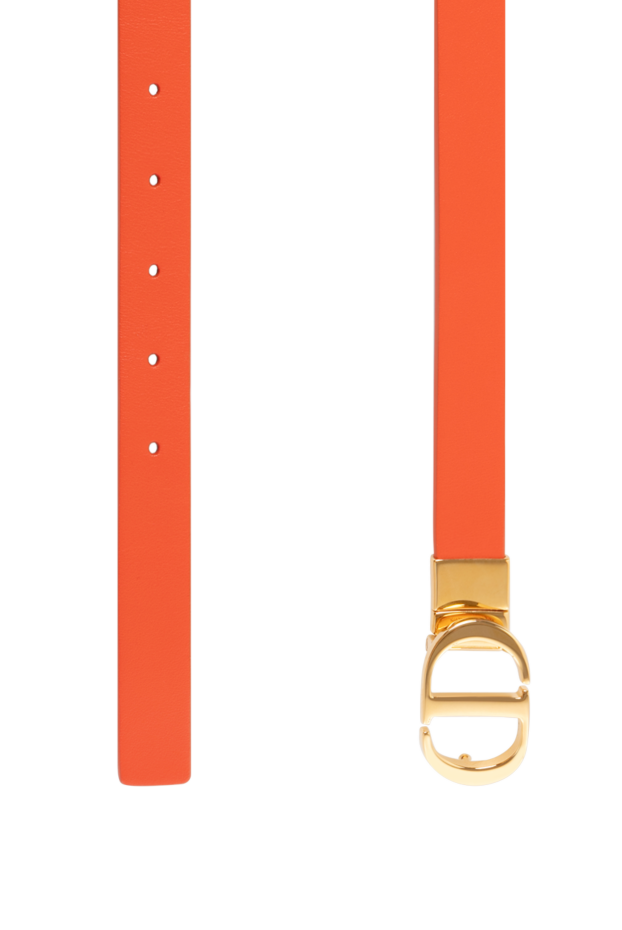 Dior women's orange belt made of genuine leather 180794 - photo 3