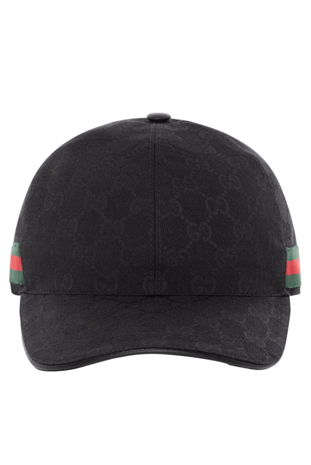 Gucci black baseball cap with an embossed gg pattern and accent tape 180824 - photo 1