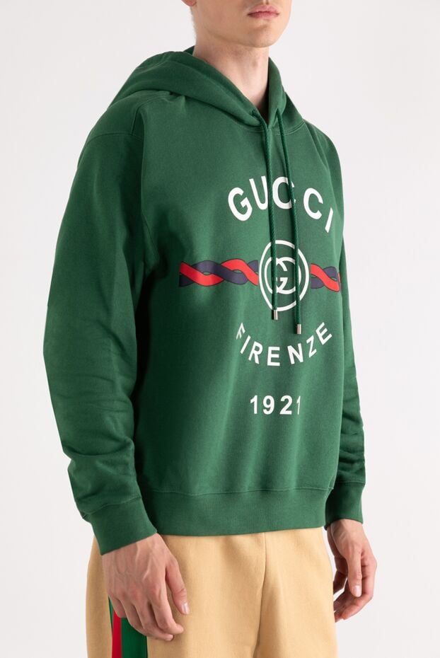Gucci зелене худі чоловіче з логотипом 180827 - фото 3