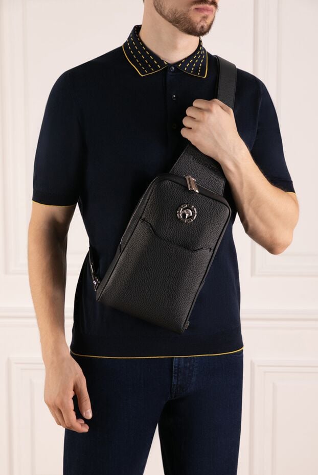 Stefano Ricci one shoulder backpack made of genuine leather blue 180875 - photo 2