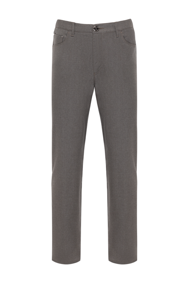 Men's woolen pants in the style of jeans brown - photo 1