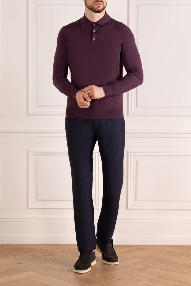 Stefano Ricci men's woolen pants in the style of jeans blue 180890 - photo 2