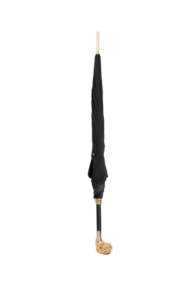 Pasotti парасолька чоловіча gold ram handle чорна 180943 - фото 1