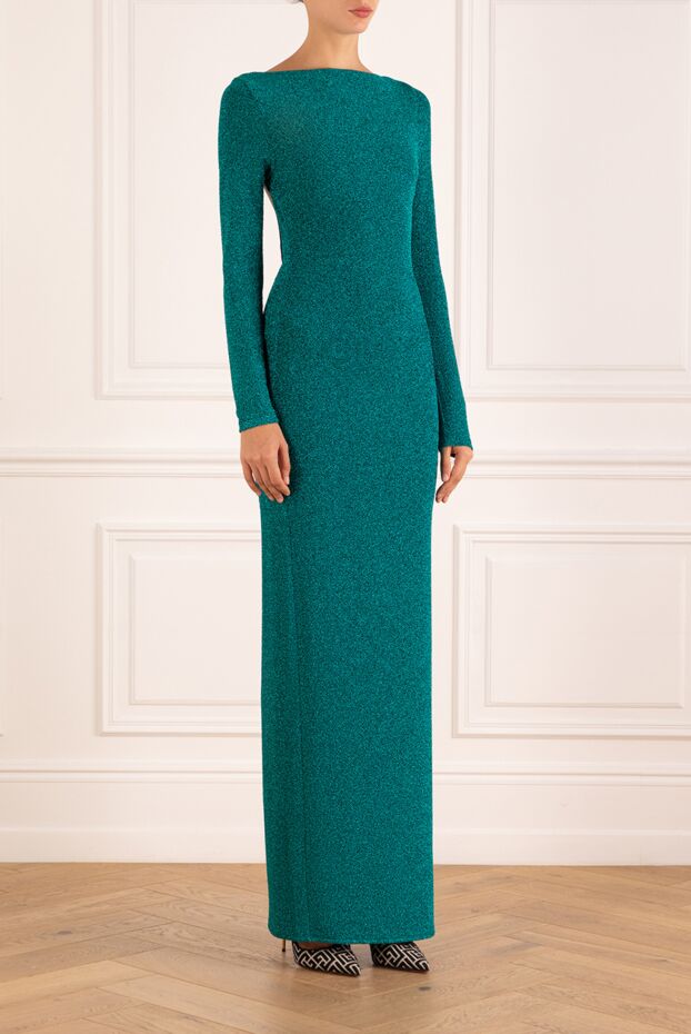 Fleur de Paris green knitted dress with open back 181061 - photo 3