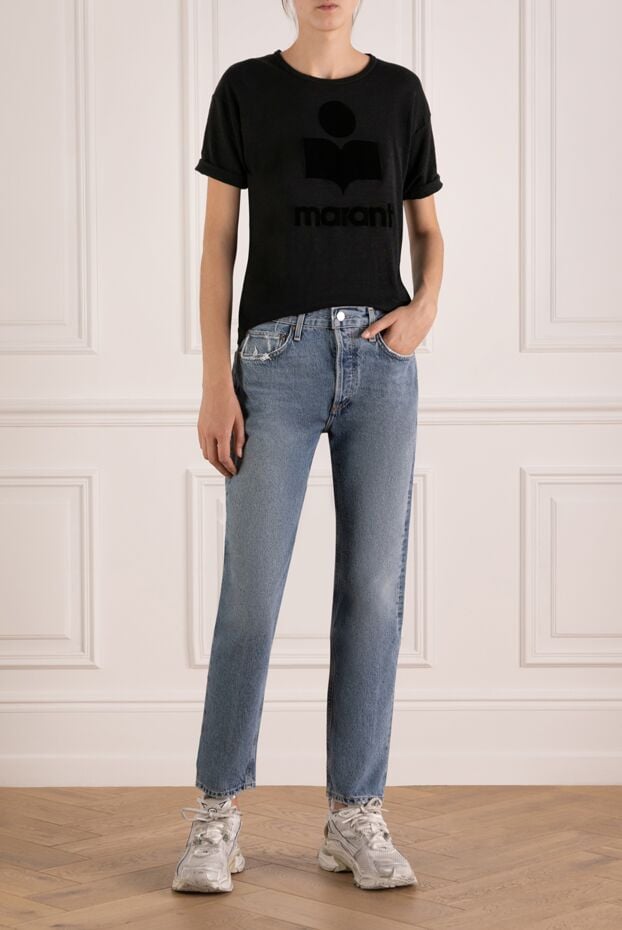 Citizens of Humanity women's basic light blue jeans with decorative fringe at the pocket 181079 - photo 2