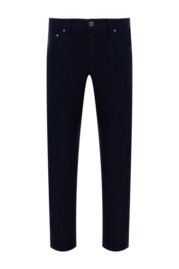 Jacob Cohen men's blue wool pants in the style of jeans 181126 - photo 1