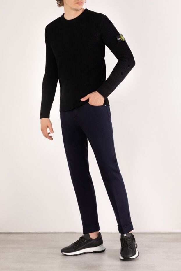Jacob Cohen men's blue wool pants in the style of jeans 181126 - photo 2