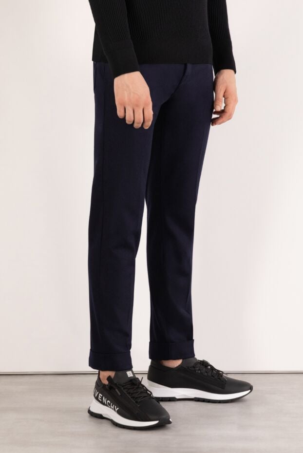 Jacob Cohen men's blue wool pants in the style of jeans 181126 - photo 3