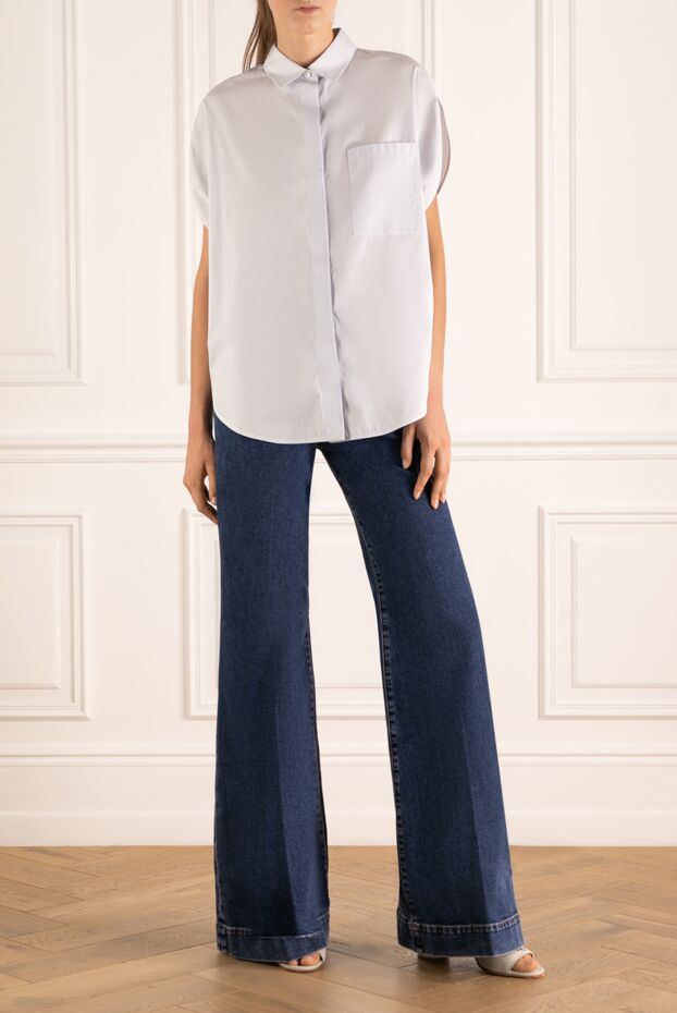 Jacob Cohen flared jeans with embroidery on the waist made of thick denim 181128 - photo 2