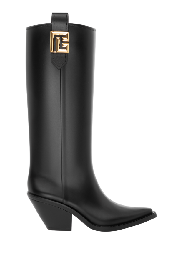 Balmain сапоги женские черные резиновые с логотипом 181137 - фото 1