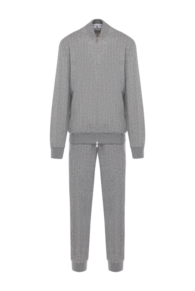 Brunello Cucinelli костюм прогулянковий чоловічий сірий у смужку 181154 - фото 1