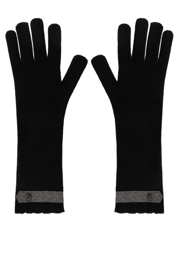 Brunello Cucinelli long gloves for women black cashmere 181224 - photo 1