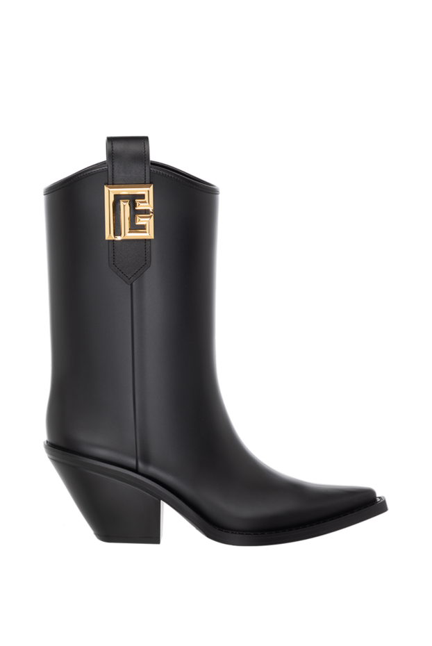 Balmain ботильоны женские черные резиновые с логотипом 184546 - фото 1