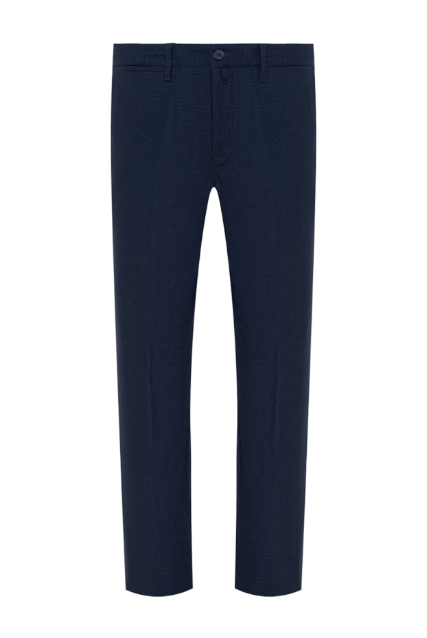 Stefano Ricci blue cotton chinos with creases and belt loops 184680 - photo 1