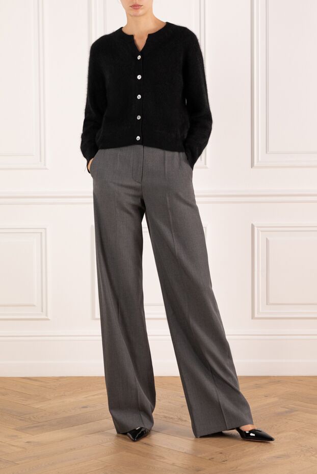 Black cashmere cardigan for women - photo 2