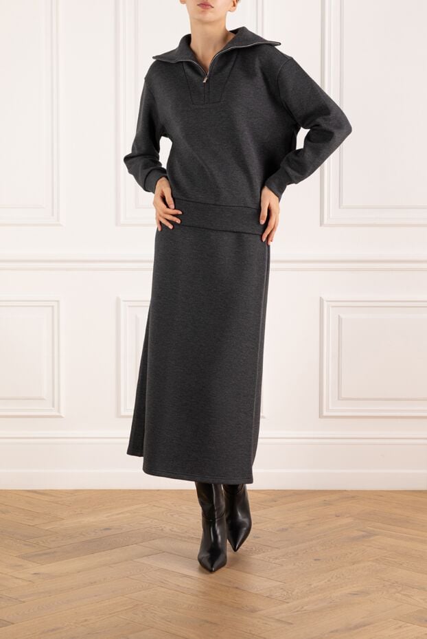 Fleur de Paris gray suit with maxi skirt for women 184768 - photo 2