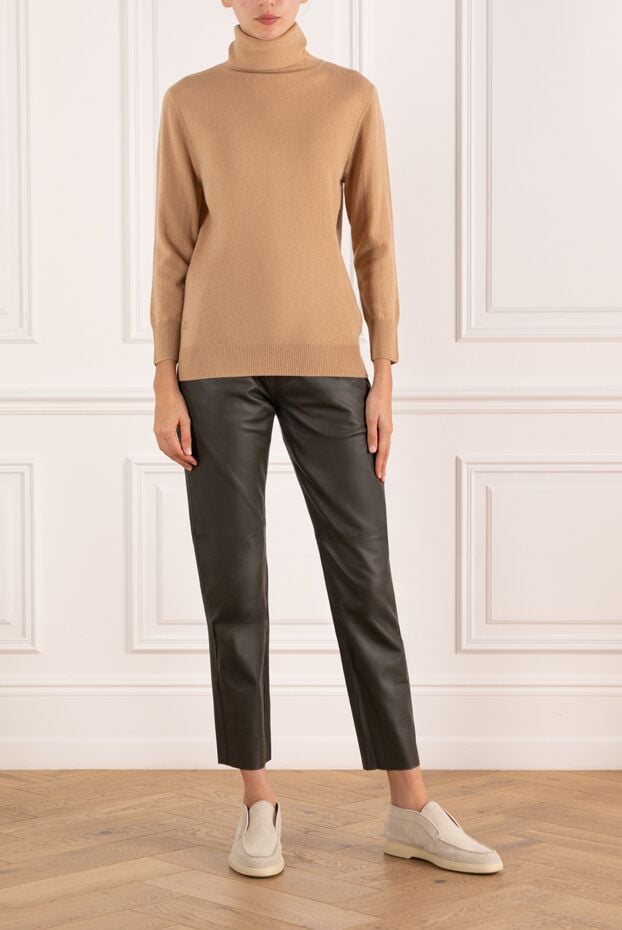 Max&Moi basic turtleneck sweater made of beige cashmere 184815 - photo 2