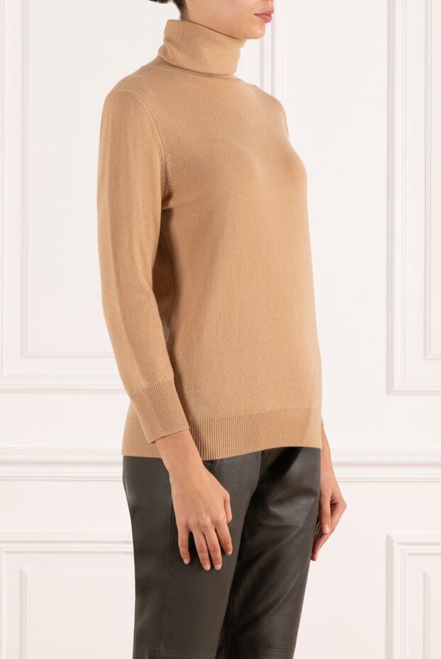 Max&Moi basic turtleneck sweater made of beige cashmere 184815 - photo 3