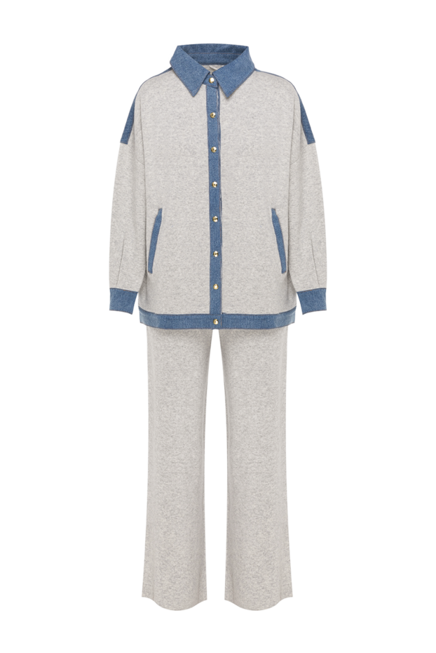 Max&Moi gray women's walking suit made of cashmere and wool 184823 - photo 1