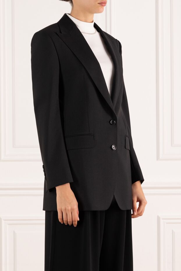 Dolce & Gabbana women's black wool classic button-down jacket 184877 - photo 3
