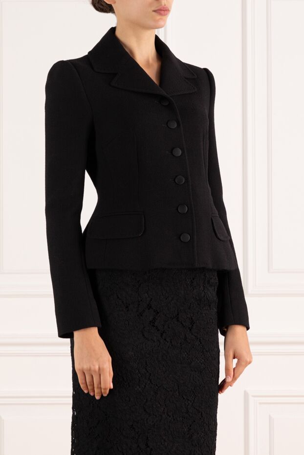 Dolce & Gabbana women's black wool fitted jacket 184878 - photo 3