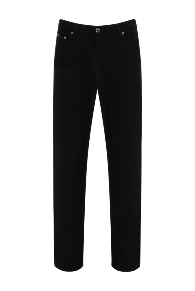 Dolce & Gabbana men's black cotton jeans with logo 184885 - photo 1