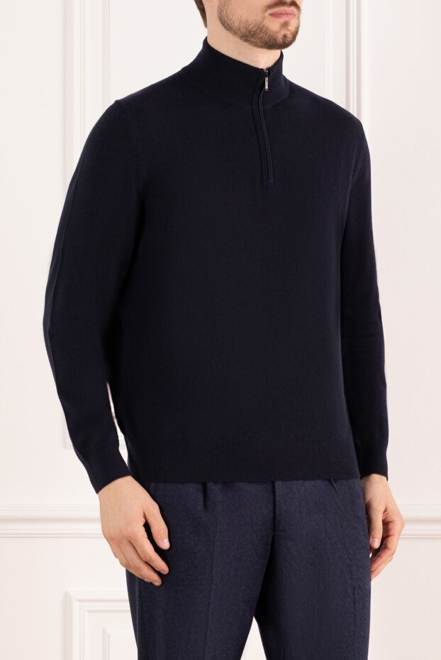 Loro Piana blue men's cashmere troyer with zipper 184921 - photo 3