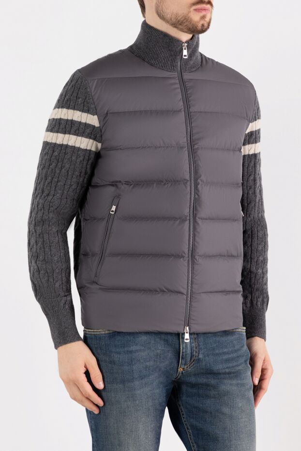 Moncler men's knitted gray jacket 184946 - photo 3