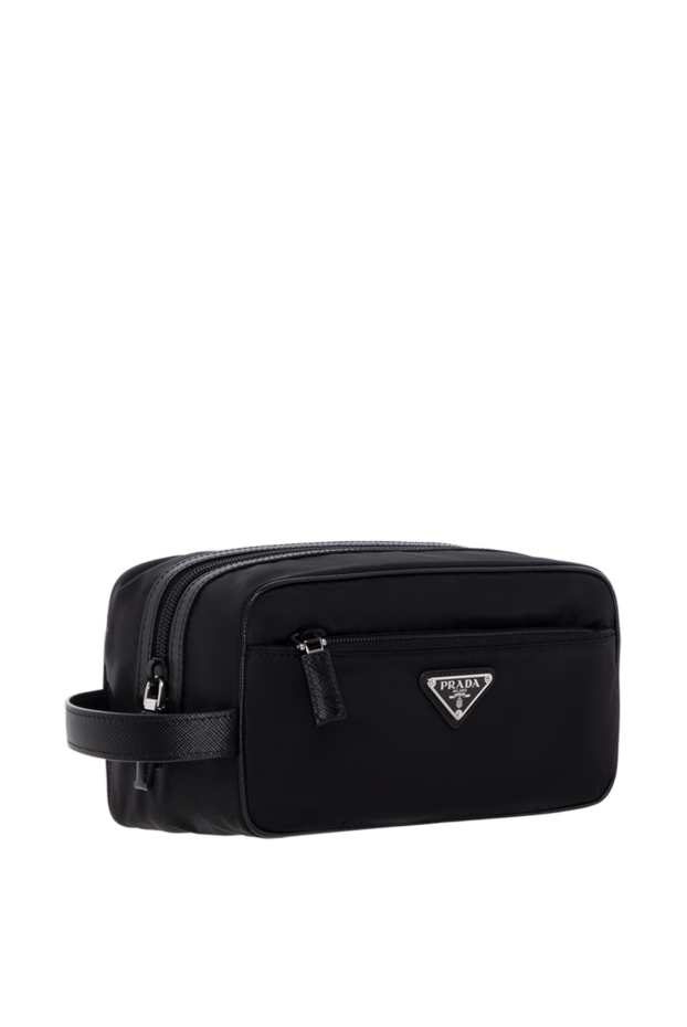 Prada travel nylon cosmetic bag for men, black with logo 184952 - photo 3