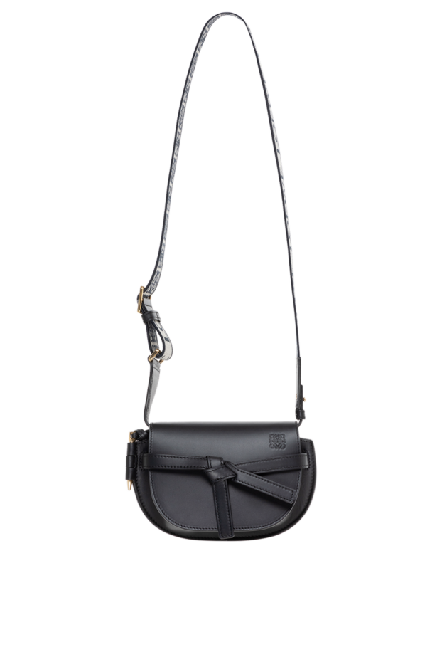 Loewe mini gate dual bag in soft calfskin and jacquard black 184966 - photo 1
