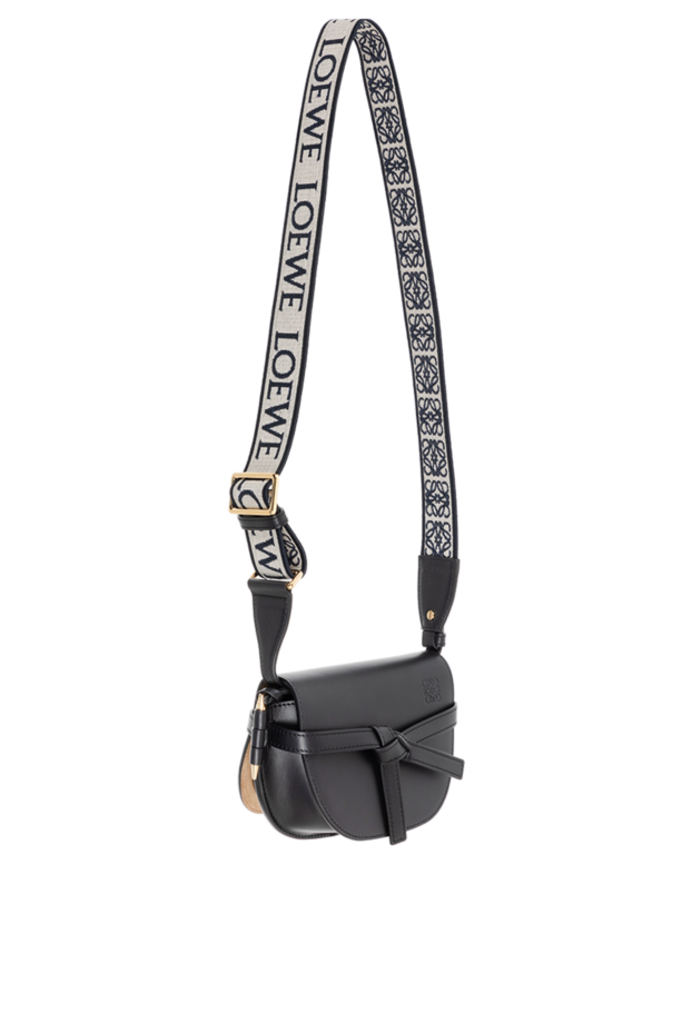 Loewe mini gate dual bag in soft calfskin and jacquard black 184966 - photo 3
