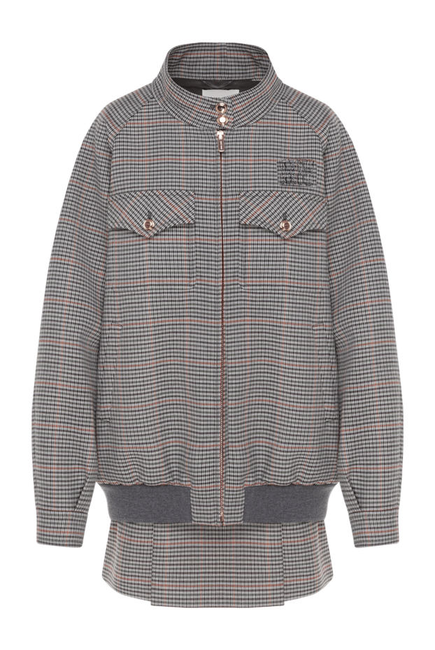 Miu Miu women's cage suit with mini skirt gray 184973 - photo 1