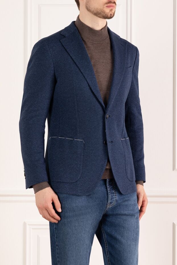 Sartoria Latorre cotton jacket for men blue 184980 - photo 3