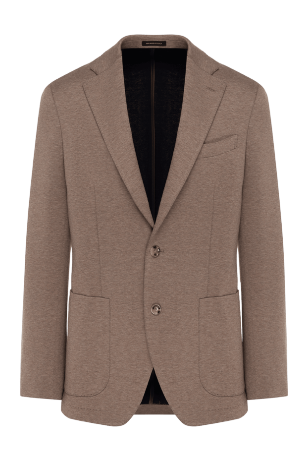 Sartoria Latorre cotton jacket for men, beige, single-breasted 184981 - photo 1