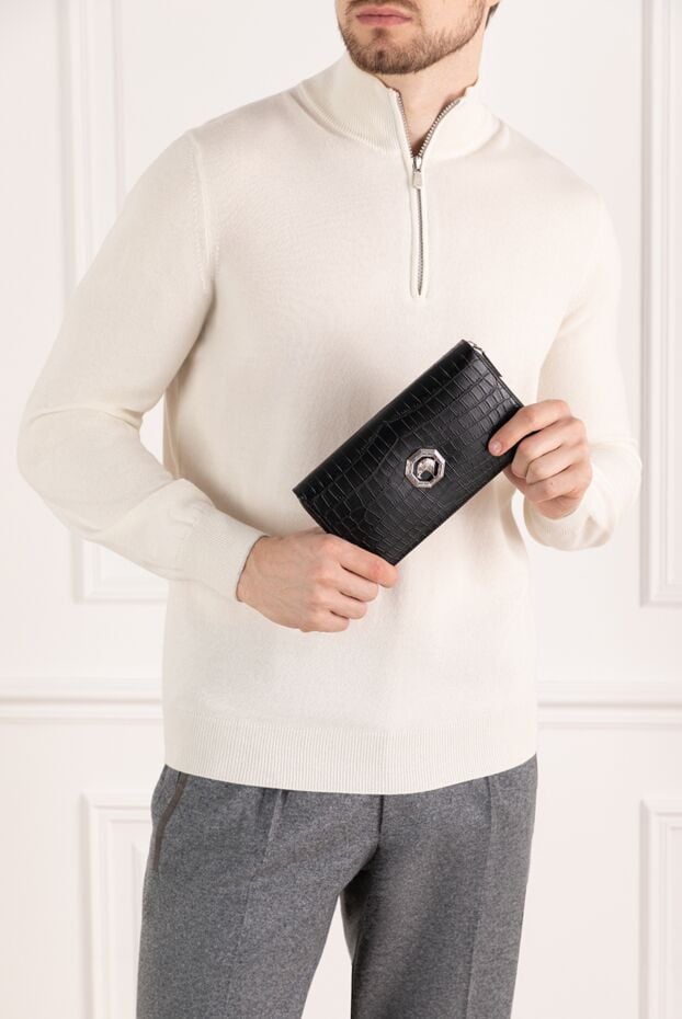 Stefano Ricci wallet with a zipper made of crocodile leather for men 184992 - photo 2
