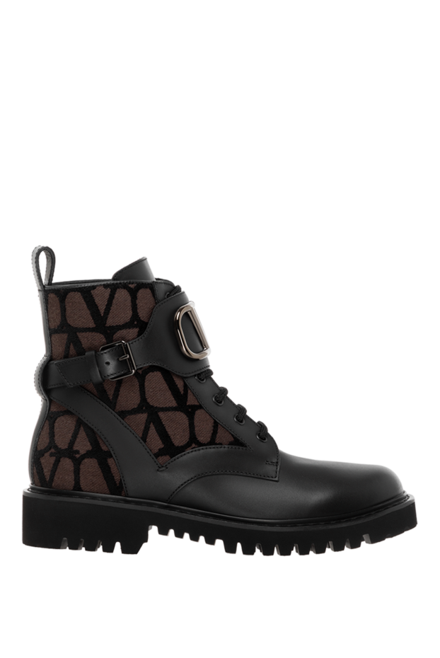 Valentino boots with logo textile and leather trim on a massive sole 184997 - photo 1